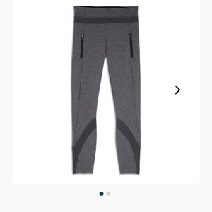 Lululemon Inspire Tight II- NWT in heathered black/black in size 2.
